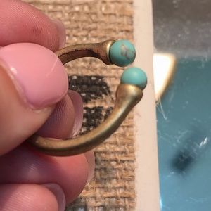 Turquoise and Gold Thumb Ring!